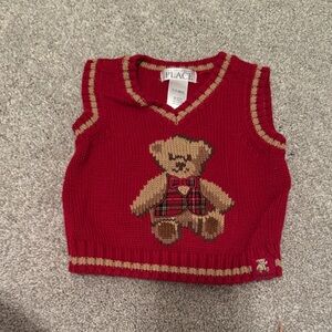The Children’s Place|  Red Teddy Bear Sweater Vest
